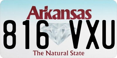 AR license plate 816VXU