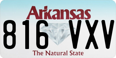 AR license plate 816VXV