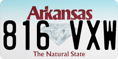 AR license plate 816VXW