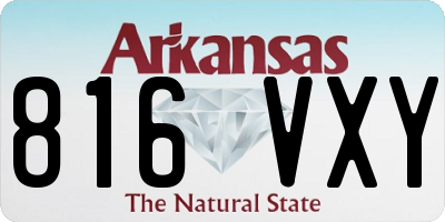 AR license plate 816VXY