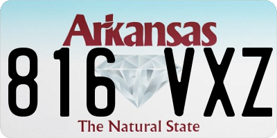 AR license plate 816VXZ
