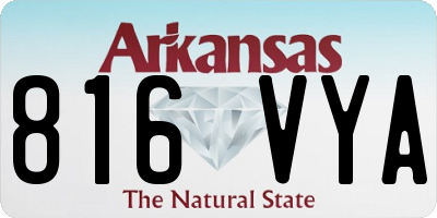 AR license plate 816VYA