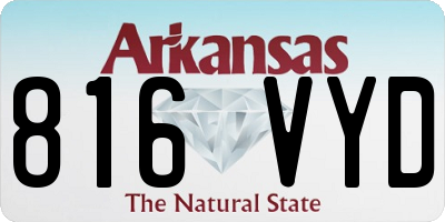 AR license plate 816VYD