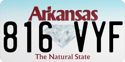 AR license plate 816VYF