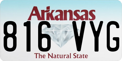 AR license plate 816VYG
