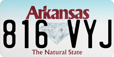 AR license plate 816VYJ