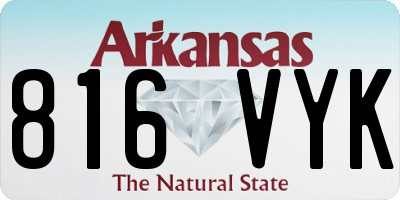 AR license plate 816VYK