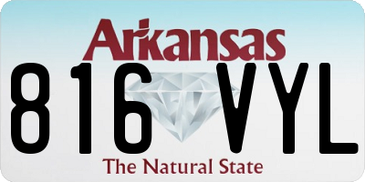AR license plate 816VYL