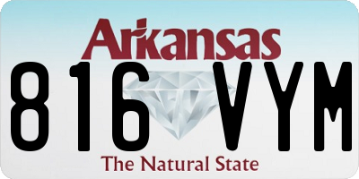 AR license plate 816VYM