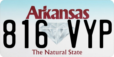 AR license plate 816VYP