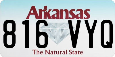 AR license plate 816VYQ