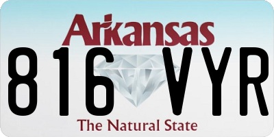 AR license plate 816VYR