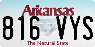 AR license plate 816VYS