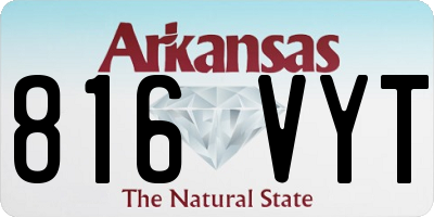 AR license plate 816VYT