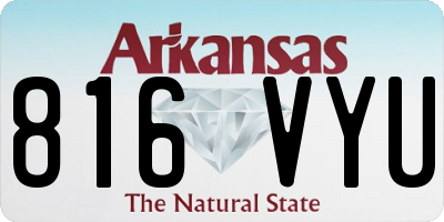 AR license plate 816VYU