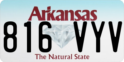 AR license plate 816VYV