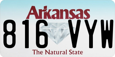 AR license plate 816VYW