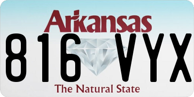 AR license plate 816VYX