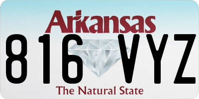 AR license plate 816VYZ