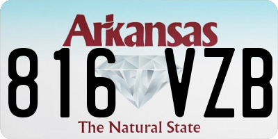 AR license plate 816VZB