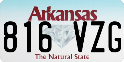 AR license plate 816VZG