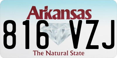 AR license plate 816VZJ
