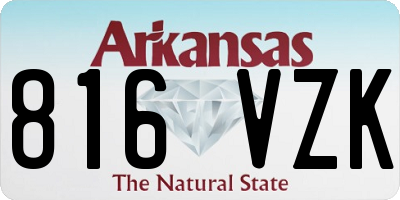 AR license plate 816VZK