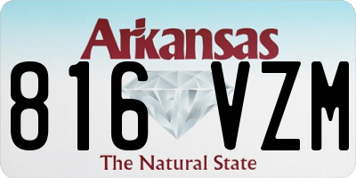 AR license plate 816VZM