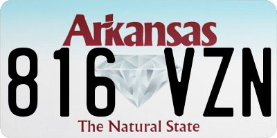 AR license plate 816VZN