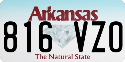 AR license plate 816VZO