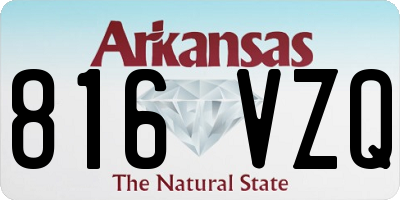 AR license plate 816VZQ