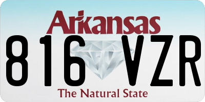 AR license plate 816VZR
