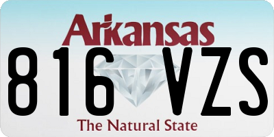 AR license plate 816VZS