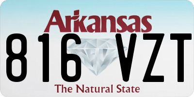 AR license plate 816VZT