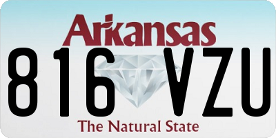 AR license plate 816VZU