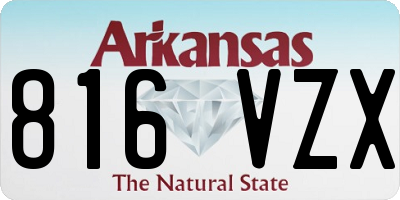 AR license plate 816VZX