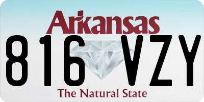 AR license plate 816VZY