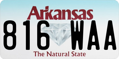 AR license plate 816WAA