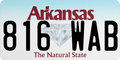 AR license plate 816WAB