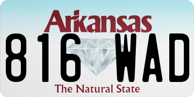 AR license plate 816WAD