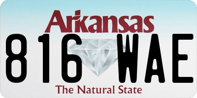 AR license plate 816WAE