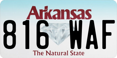 AR license plate 816WAF