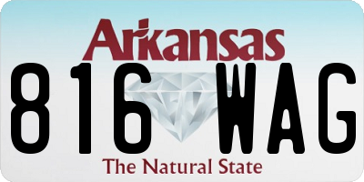 AR license plate 816WAG