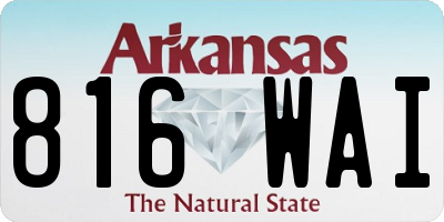 AR license plate 816WAI