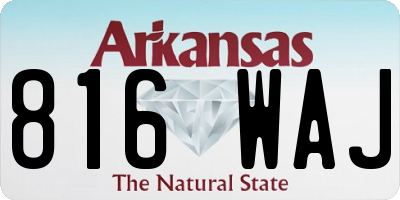 AR license plate 816WAJ