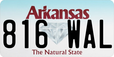 AR license plate 816WAL