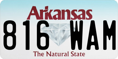 AR license plate 816WAM