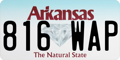 AR license plate 816WAP