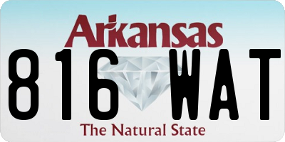 AR license plate 816WAT