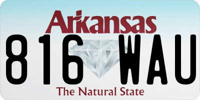 AR license plate 816WAU